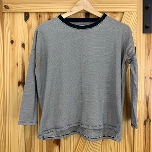 3/4 sleeve casual striped swing top